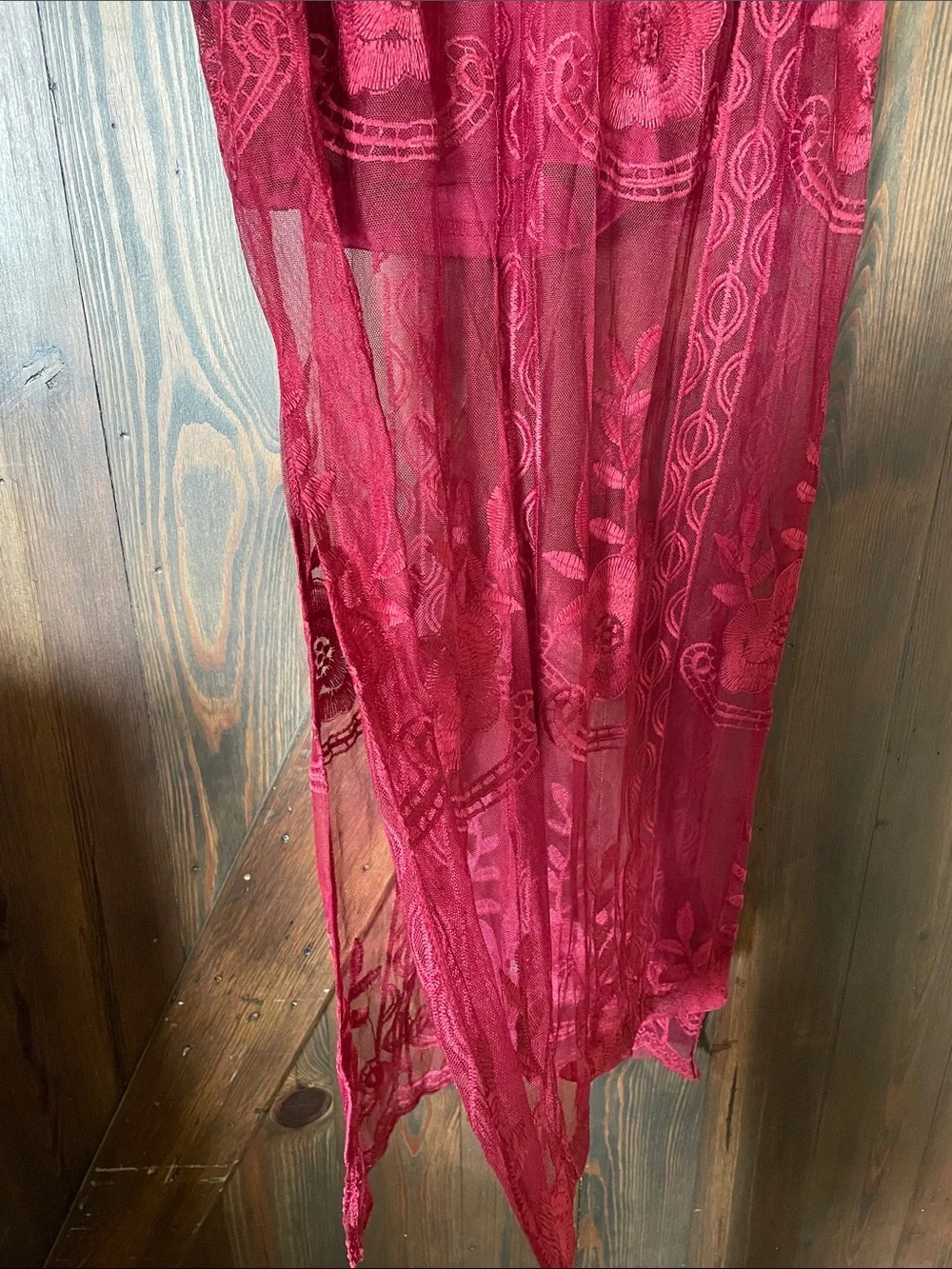 Eleter burgundy embroidered